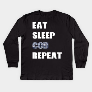 Eat Sleep COD Repeat Kids Long Sleeve T-Shirt